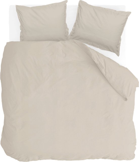 Walra Dekbedovertrek Vintage Satin - 260x220 - 100% Katoen - Zand van Merkloos