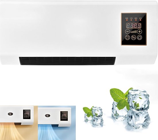 Wand Airco - Koel en Verwarm - Comfort Thuis - Slimme Timerfunctie - 2000W - Wit