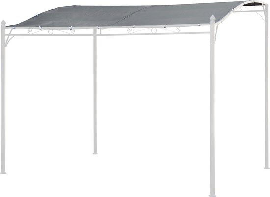 Wand pergola afdekking 3 × 2.5m NICE grijs van Merkloos