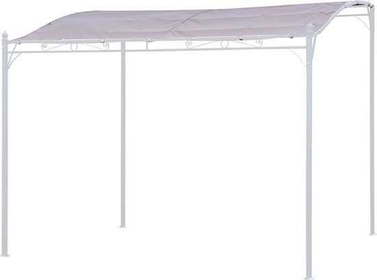 Wand pergola afdekking 3 × 2.5m NICE taupe van Merkloos