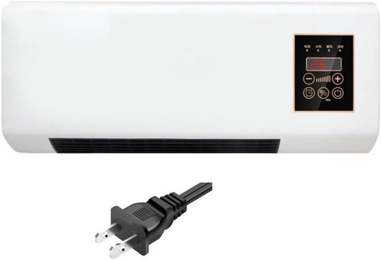 Wandairco Ventilator - Verwarming Koeling - Comfort Binnen - Ruimtebesparend Ontwerp - 55 x 20 cm - Wit