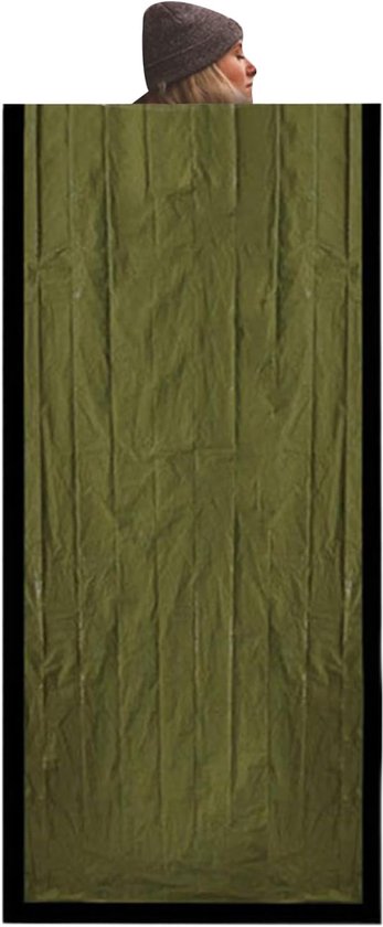Wandel Slaapzak - Lichtgewicht Zak - Kamperen en Wandelen - Winddicht Waterdicht - 266x91 cm - Groen