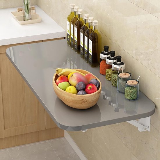 Wandklaptafel, Opvouwbare Tafel voor Thuis, Kantoor, Keuken, Multifunctionele Eettafel