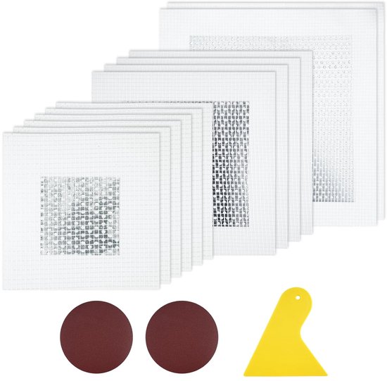 Wandreparatie Pleisters - Zelfklevende Patches - Gaten Dichten - Aluminium Versterkt - 3 Maten Set - Zilverkleurig van Merkloos