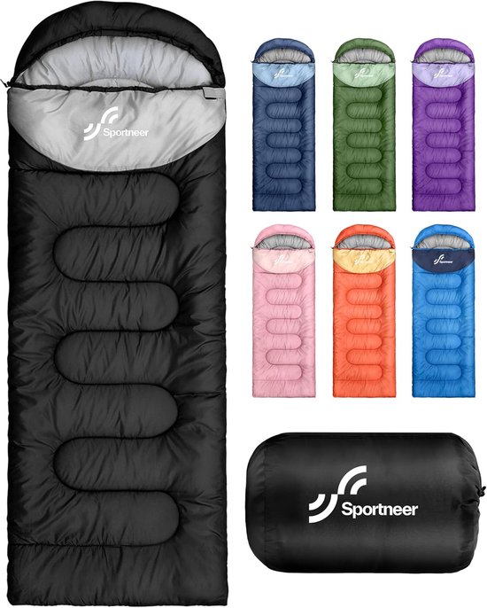 Warm Sleeping Bags - 3-4 Seasons - Lichtgewicht Outdoor Rectangulaire Slaapzakken - Compact voor Volwassenen, Vrouwen, Mannen - Perfect voor Kamperen, Hiken, Bergbeklimmen van Merkloos