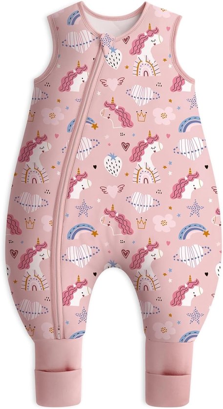 Warme Baby Slaapzak met Voeten en Sokken, 1.5-2.5 Tog, Ideaal voor Winter, Katoen, Geschikt voor Jongens en Meisjes