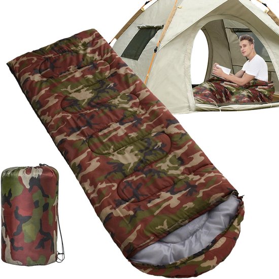 Warme Slaapzak - Compacte envelop - Outdoor avontuur - Weerbestendig ontwerp - 210 x 75 cm - Enkele kleur