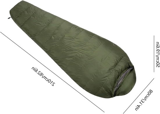Warme Slaapzak - Donsslaapzak Winter - Kamperen Buiten - Waterdicht Weerbestendig - 210 x 80 x 50 cm - Niet gespecificeerd