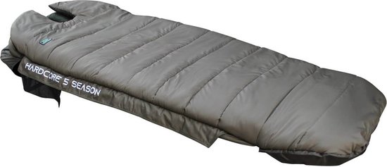 Warme Thermo Slaapzak - Winterslaapzak -30 °C - Slaapzakken 5 Seizoenen inclusief Opbergzak - 220 x 90 cm - Donkergroen van Merkloos