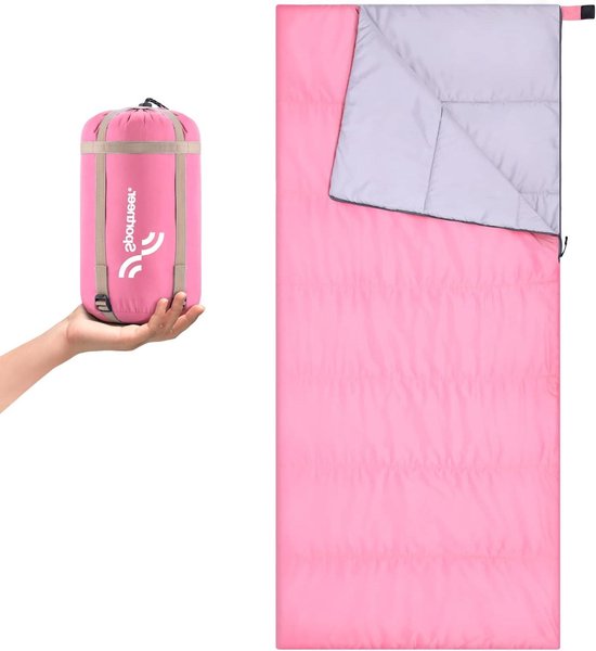Warme zomerslaapzak draagbaar licht waterdicht met compressiezak voor kamperen backpacking wandelen reizen Slaapzak van Merkloos