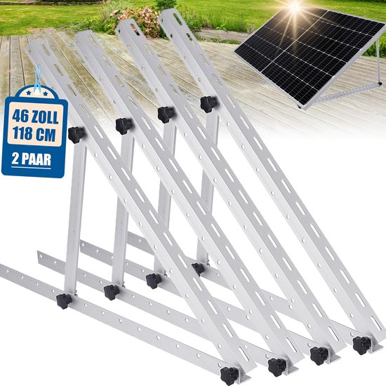WARMFAY Beugel voor zonnepaneelverhoging tot 118 cm plat dak PV-zonnepaneel van Merkloos