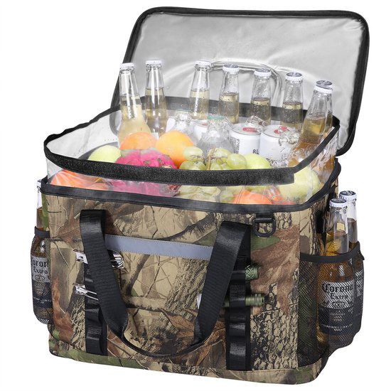 WARMOUNTS 40L Koeltas Groot – Opvouwbare Geïsoleerde Cooler Bag – Waterdichte Thermotas met Schouderriem – Voor Eten, Bier, Werk, Strand en Reizen