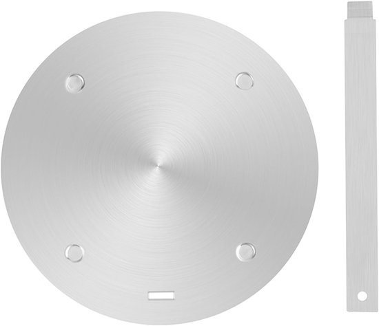 Warmteverspreidingsplaten voor gas- en elektrische fornuizen - roestvrijstalen inductie-adapterplaat voor glazen kookplaten - inductie-omvormplaat met afneembaar handvat - 160*3.4mm