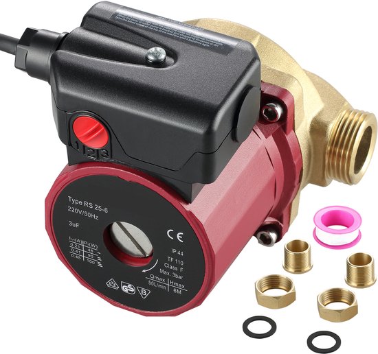 Warmwater Circulatiepomp, 15 mm, 220 V, 20 L/min, 90 W, Waterverhoger, 0,8 A, voor Bar, Douche, Wasmachine van Walfront