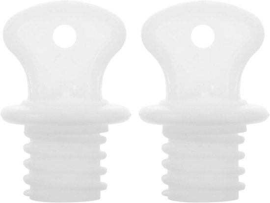 Warmwaterkruik Afsluitdeksel - Warmwaterzak Stopper - Lekvrije Afdichting - Hoge Kwaliteit Rubber - 2 stuks 3.8 cm - Wit van Merkloos