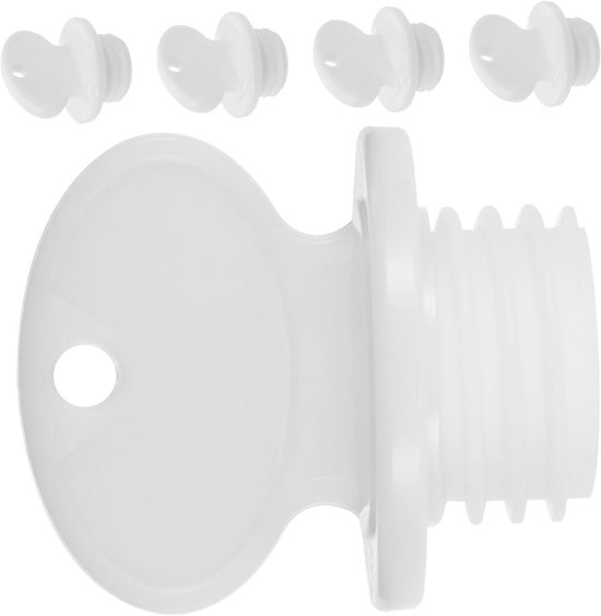 Warmwaterkruik Stopper - Vervangende Dop Lekvrij - Warmwaterzak Afdichten - Eenvoudig Ontwerp - 4x3.5x2.3 cm - Wit