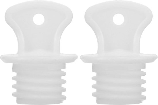 Warmwaterkruikstop - Rubberen plug - Warm Blijven - Lekvrije Afsluiting - 2 stuks - Wit