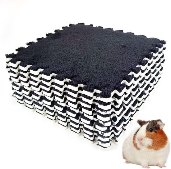Wasbare en Herbruikbare Cavia Pads 11"x11" - Zachte Fleece Kooi Bedekking voor Konijnen en Cavia's, Ideaal als Slapen Mat en Dekentje (Roze-Rood)