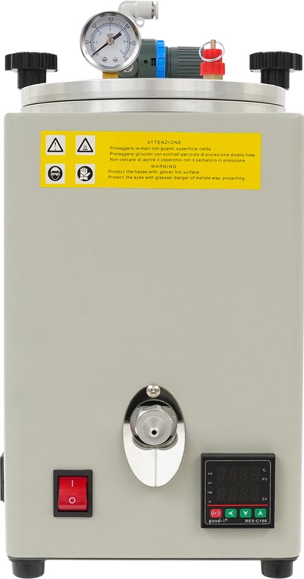 Wasgietmachine 350 W - Grijs - Aluminium - Voor Sieraden Gieten - Compact Model