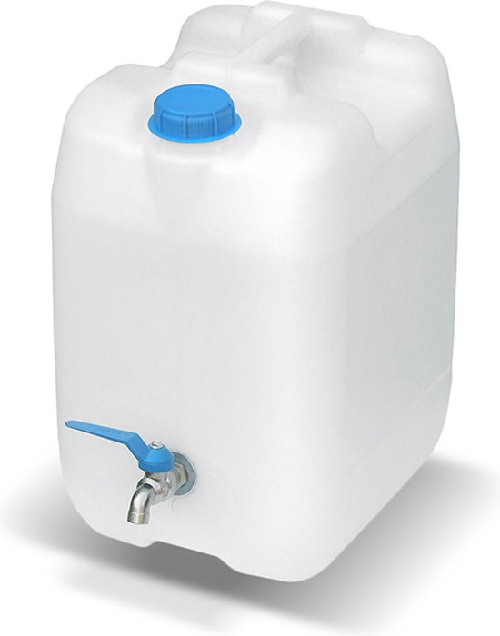 Water jerrycan 20L + metalen tapkraan - 20 liter van Bo-Camp