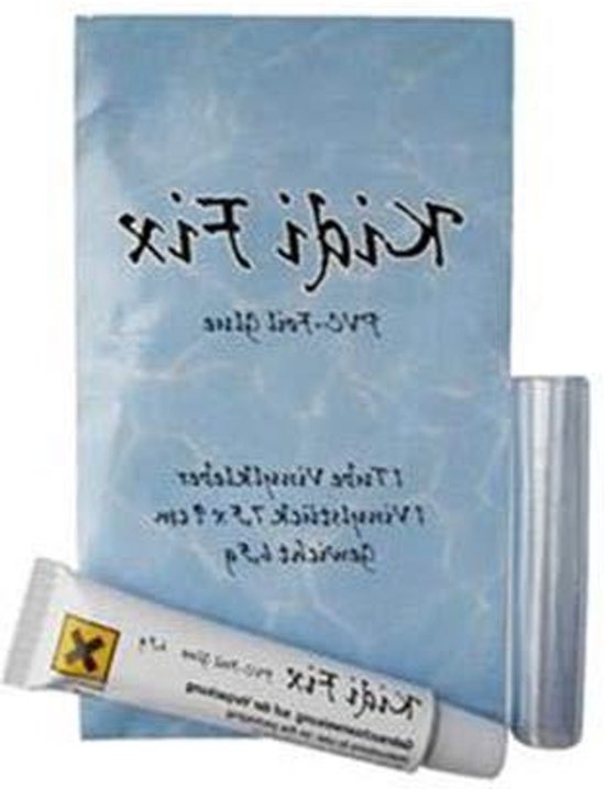 Waterbed Reparatie Kit - Lijm en Vinyl - Lekkages Dichten - Zelfklevend Vinyl Stuk - 10 x 6.5 cm - Transparant