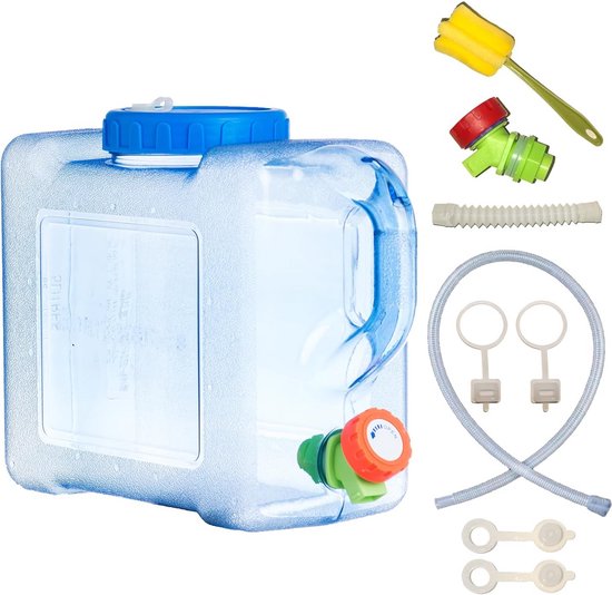 Watercontainer 5-22L met kraan - Ideaal voor kamperen, buitengebruik en noodsituaties van Merkloos