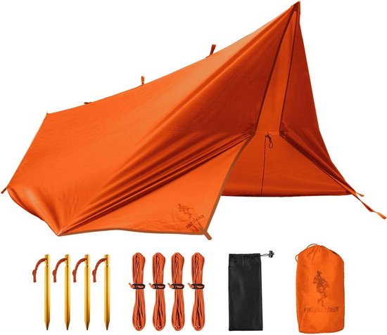 Waterdicht tentzeil, 3 x 3,2 m, ultralicht, uv-bescherming, camping, zonwering, outdoor, multifunctioneel, groot, voor kamperen, wandelen, outdoor-activiteiten van Merkloos