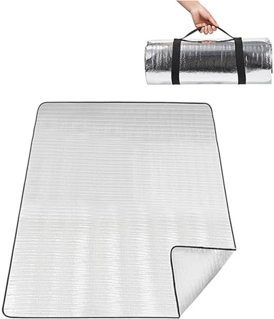 Waterdichte Aluminiumfolie Campingmat - Opvouwbare Schuimfolie Slaapmatras voor Outdoor Activiteiten van Merkloos