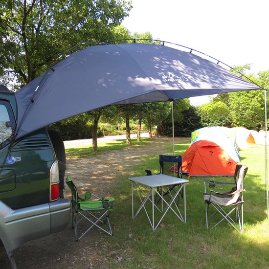 Waterdichte Auto Achtertent – Zonnescherm & Regenluifel – 4 Seizoenen – Universele SUV Tent – 350x240x105 cm van Merkloos
