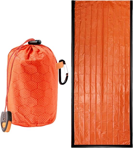 Waterdichte Beschermhoes - Thermo Slaapzak - Outdoor Avonturen - Verhoogt Temperatuur - Lichtgewicht - Oranje