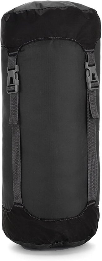 Waterdichte compressiezak - Compressiekous - Slaapzakopberging - Kleding - Kamperen - Reizen - Wandelen - Lichtgewicht waterdichte compacte slaapzak - Nylon compressie-opbergzak - Zwart - S van Merkloos