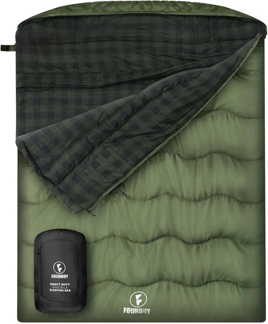 Waterdichte Flanel Slaapzak voor 2 Personen - Warm Dubbel Model voor Kamperen en Reizen