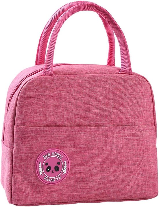 Waterdichte Geïsoleerde Lunchtas van Oxford-stof - Om Warm Te Blijven en de Versheid Te Behouden - Grote Capaciteit Herbruikbare Lunchbox - Rode roos van FlowFly