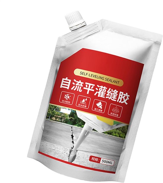 Waterdichte kit - Weerbestendige sealer - Lekvrije reparatie - Zelfnivellerend anti-scheur - 500 ml capaciteit van Merkloos