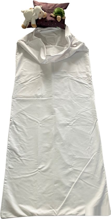 Waterdichte lakenzak | Slaapzak beschermer | Ademend en waterafstotend | Tegen bedplassen en incontinentie | wit 70x170cm (kinderen) van Merkloos