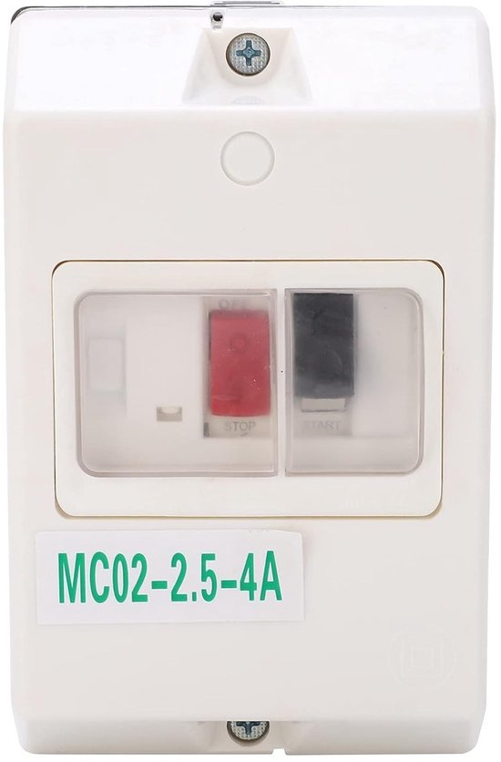 Waterdichte Motorbeveiligingsschakelaar, ABS Circuitonderbreker MC02‑2.5‑4A 220V/380V IP55, Ideaal voor Isolatie en Bescherming van Elektrische Apparatuur