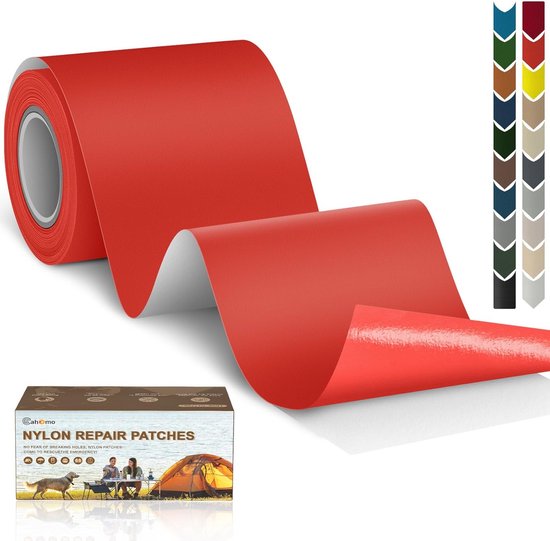 Waterdichte Nylon Reparatie Patch Zelfklevend - Sterke Hechting voor Tent, Jas & Slaapzak - Oranje van Merkloos