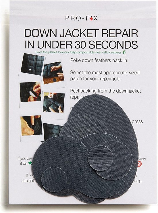 Waterdichte Nylon Reparatiepatches Zelfklevend voor Donsjassen en Outdoor Uitrusting van Merkloos