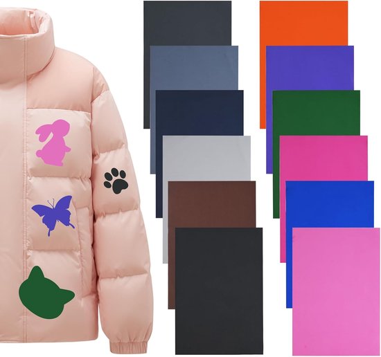 Waterdichte Nylon Reparatiepleisters - 12 Vel 21x15cm Zelfklevend voor Kleding en Slaapzakken van Merkloos