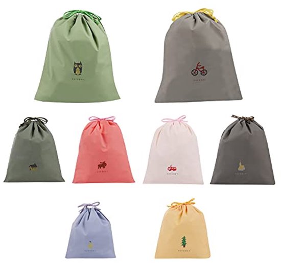 Waterdichte pakzakken, 8 stuks, organizer voor reizen en thuisgebruik van Merkloos