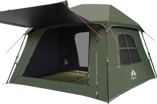 Waterdichte Pop-Up Tent voor 4 Personen - Automatisch en Eenvoudig Op te Zet voor Kamperen, Strand en Festivals