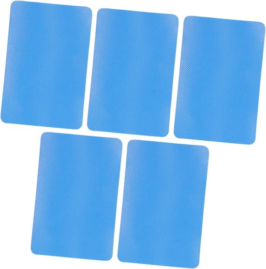 Waterdichte PVC Reparatie Patches voor Boten, 5 Stuks Herstelset voor Opblaasbare Boten, Sterke en Duurzame Materialen voor Kayaks, Kano's en Vlotten, 15 x 10 cm van Merkloos