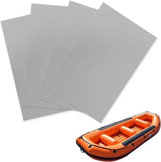 Waterdichte PVC Reparatiepleisters voor Kajak, Boot, en Kano - Set van 4 Stuks van Merkloos