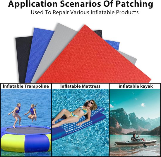 Waterdichte PVC Reparatiepleisters voor Opblaasbare Artikelen - 4 Stuks van Merkloos