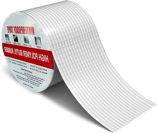 Waterdichte Reparatie Tape - Butyl Tape - Lekkages Dichten - Sterke Aluminium Folie - 10 Meter Lang - Grijs