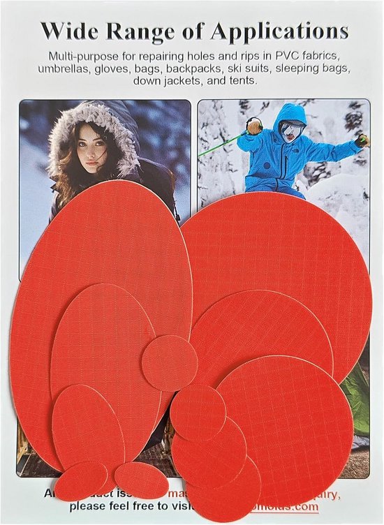 Waterdichte Reparatielabels voor Jassen en Tenten - Zelfklevend en Snel aan te Brengen van Merkloos