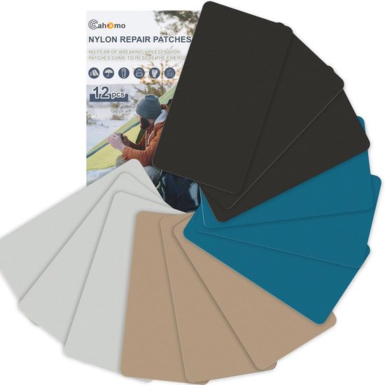 Waterdichte Reparatiepatches - 12 Stuks Zelfklevend voor Jassen, Tenten en Bovenkleding (20 x 10 cm) van Merkloos