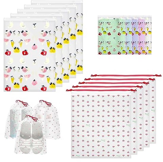 Waterdichte ritszakken voor kleding en reisaccessoires - 10 stuks ruimtebesparend van Merkloos