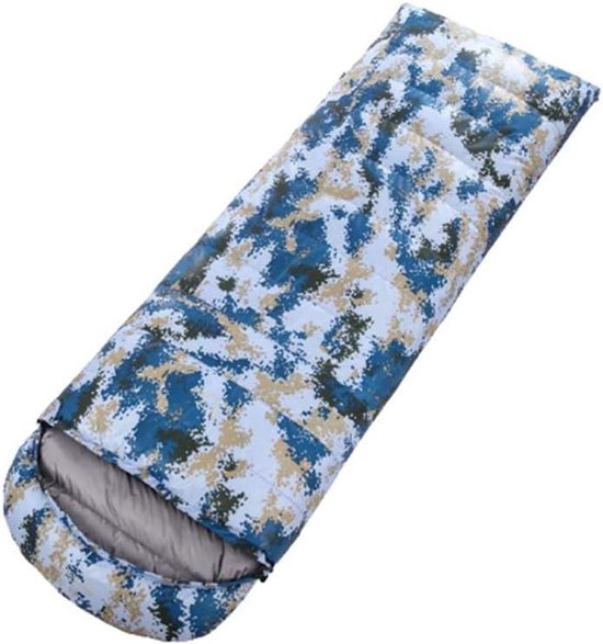 Waterdichte Slaapzak - Kampeerzak Warm - Buiten Activiteiten - Eendendons Vulling - 220x80cm - Camouflage