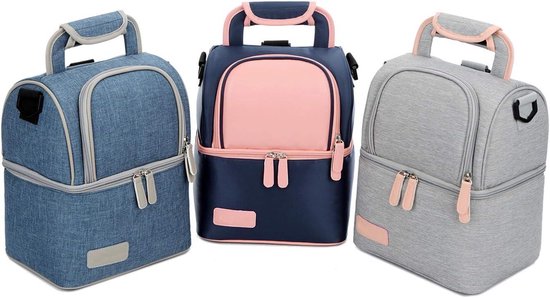 Waterdichte thermisch geïsoleerde koeltas voor moedermelk - Handige rugzak voor het afkolven van borstmelk (blauw) van Momcozy